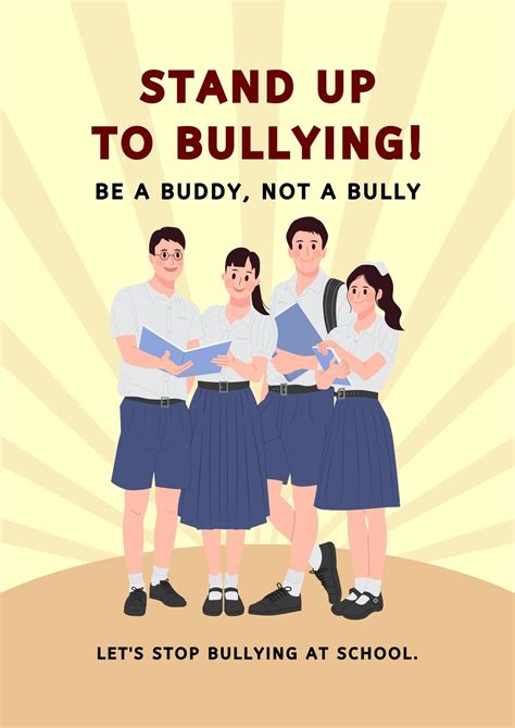 creative anti bullying posters|57+ Free Templates for 'Anti.